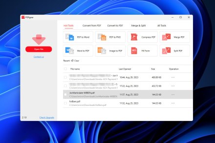 My contemporary popular app is a free PDF editor