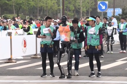Humanoid robots proceed against humans at distinctive half of-marathon in China